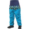 Unuo chlapčenské softshellové nohavice s fleecom pre najmenších Autíčka Farba: Modrá, Veľkosť: 86/92 SLIM