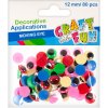 Hobby CraftFun oči 12 mm farebné 290110