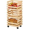 KESPER Stojan na ovocie a zeleninu s kolieskami, 80 x 37 x 30 cm KESPER 69581