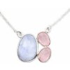 Nefertitis Mesačný kameň dúhový náhrdelník striebro Ag 925 N5015 NF57209 - 43 - 49 cm, 4,7 g