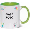 FOTOpošta hrnček s fotkou farebný rámik PÁRTY ZELENÝ 350 ml