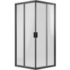 Ravak Blix Slim sprchovací kút 80x80 cm obdĺžniková čierna matné/priehľadné sklo X1LM40300Z1