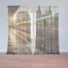 Sablio Záclony Vlak na nádraží při východu slunce: 2ks 150x250cm