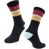 Ponožky FORCE STRIPE dlhé, čierne L-XL/42-46