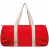 Bavlnená víkendová taška, červená