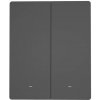 SONOFF M5-2C-80 Chytrý WiFi nástenný spínač (2kanálový, pre rám, grafitový)