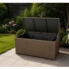 Ratanový záhradný úložný box BestBerg BBRF-B1BN / 115 × 55 × 57 cm / hnedý
