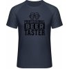 Mymate Predĺžené Tričko MY111 - Nápis - Profesionálny ochutnávač Piva - Navy / Heather Navy - XXL - Pánske