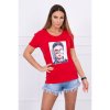 Dámske tričko s grafikou ženy MI5405 červené, Uni, Červená