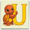 Vymalujsisam.sk Maľovanie podľa čísiel - Písmeno U – So zvieratkom Veľkosť: 50x50cm, Rám: Na kartónovej doske