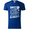 1977 v kocke - Tričko z organickej bavlny - 3XL ( Kráľovská modrá )