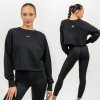 NEBBIA - Crop mikina GYM SPIRIT 483 (black) - M