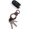KeySmart Air Leather s púzdrom pro AirTag - hnedá koža