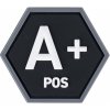Gumová nášivka 101 Inc krv Hexagon A POS - čierna