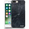 Picasee silikónový prehľadný obal pre Apple iPhone 7 Plus - Black marble