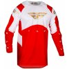 Dres FLY RACING Evolution DST. (červená/biela/červená irídium) L