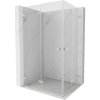 MEXEN/S - Lunar-F Duo sprchovací kút skladacie dvere 95 x 90, transparent, nikel kartáčovaný 836-095L-090P-97-00
