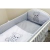 5-dielne HAPPY BEAR, obliečky do postieľky, Grey