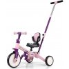 Detská trojkolka 5v1 Milly Mally Optimus Max s vodiacou tyčou pink Barva: Ružová