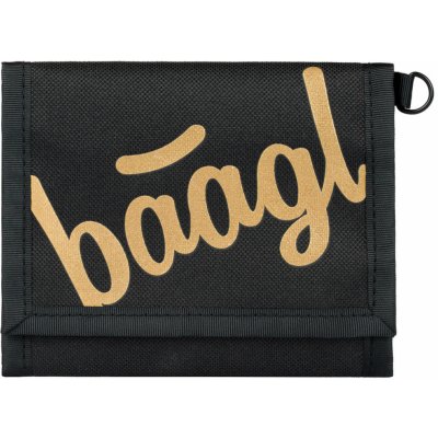 BAAGL Peňaženka Logo gold čierna