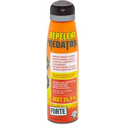 Predator Repelent Forte DEET 24,9% repelentný sprej odpudzuje komáre a kliešte 150 ml