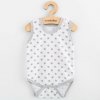 Dojčenské body bez rukávov New Baby Classic II hviezdičky šedé dievča