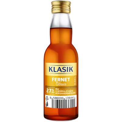 St. Nicolaus Klasik Fernet Citrus 27% 0,04 l (čistá fľaša)