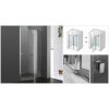 Aquatek GLASSGLASSB5CH11062 (Aquatek GLASS B5 otváracie dvere s pevnou stenou)