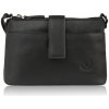 Paolo Peruzzi Dámska kožená kabelka cez rameno malá SI-39-BL | čierna SI-39-BL