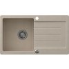 Steiner JOHNNY 111 Steingran granitový dřez, béžový, 1miska bez (77x44x18,5), se sifonem a krytem z nerezové oceli