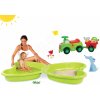 Smoby set pieskovisko Motýľ s vodotryskom a odrážadlo s prívesom a setom do piesku 310143-10