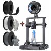 CREALITY 3D 3D tlačiareň Creality Ender-3 V3 KE, vysokorýchlostná tlač, vysokoteplotný ohrev, automatické vyrovnávanie+ 1 kg čierneho PLA filamentu+ 1 kg bieleho PLA filamentu+ 1 kg sivého PLA filamen