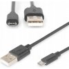 Assmann AK-300110-030-S USB 2.0, USB A M(plug)/microUSB B M(plug), 3m, černý