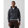 GAP Mikina s logom VintageSoft oversize na zips Čierna XS