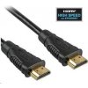 Vysokorýchlostný kábel HDMI + Ethernet PremiumCord, pozlátené konektory, 1 m kphdme1