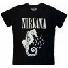 Nirvana Seahorse & Logo Mono Carbon Black L Tričko