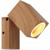 GLOBO 34164WW VERONIKA vonkajšie nástenné svietidlo 1xGU10 IP44 imitácia dreva, priehľadná