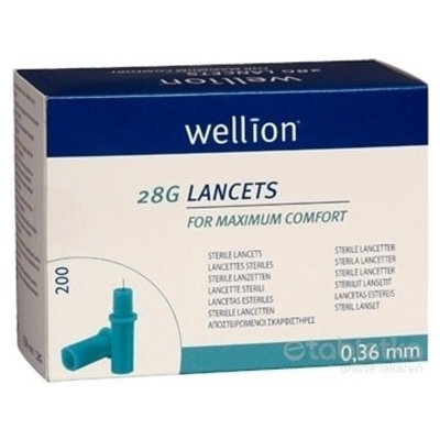 Wellion LANCETS 28G Lanceta sterilná 200 ks