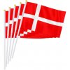 WARAGOD Mávacia vlajka 30 x 40 cm, Dánsko