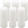 Biela parafínová sviečka rustikálna 20 cm, 90 h, sada 6 ks