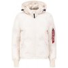 Alpha Industries Zimná bunda Hooded Logo Puffer Biela M