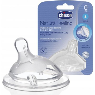 Chicco cumlík na fľašu Natural Feeling silikón normálny prietok 1 ks V001515