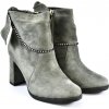 Dámske sivé kožené čižmy MATILDA