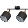 Rabalux 3245 prisadené bodové svietidlo Miguel 2x40W | E14 - čierna, drevo