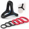 Paloqueth Canrok Silicone Penis Rings Set Black 7 pack