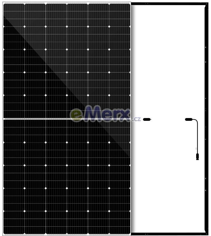 Solight solární panel DAH 460Wp černý rám monokrystalický monofaciální 1903x1134x30mm FV-DHT-M60X10-460W