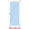 Soft Plastové okno 95x215 cm, otváravé a sklopné