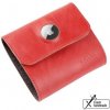 Kožená peněženka FIXED Classic Wallet for AirTag z pravé hovězí kůže, červená FIXWAT-SCW2-RD