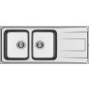PYRAMIS Nerezový drez ALEA 2B 1D hladký, 116 x 50 cm
