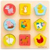 New Classic Toy Dřevěné vkládací puzzle - tvary a zvířata